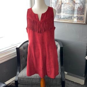 3 for $20 Washable Suede Fringe Dress